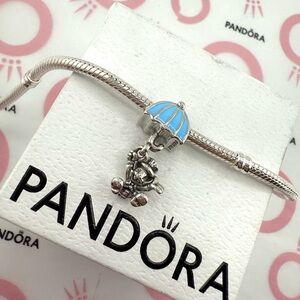 Pandora Silver Bracelet with Blue Charm